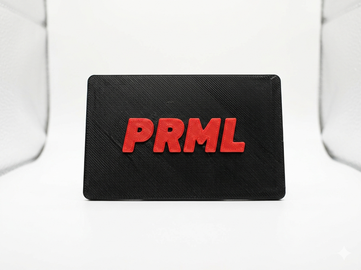 PRML TAP CARD — Charcoal, front and back